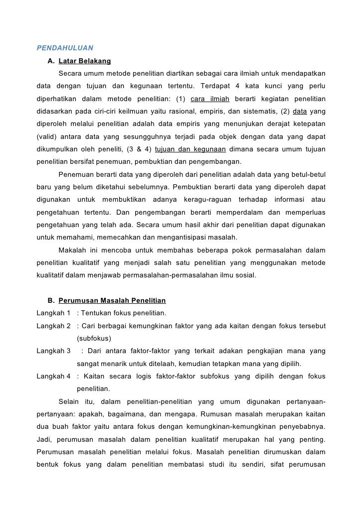 Contoh Proposal Skripsi Kualitatif Paud Pdf - Dunia Sosial