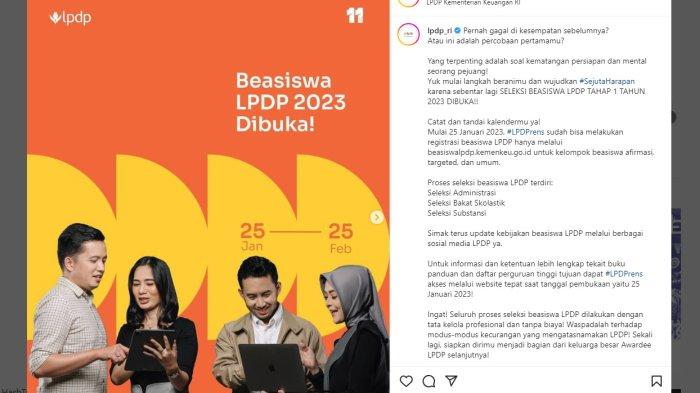 Seleksi Beasiswa LPDP 2023 Telah Dibuka, Simak Jadwal, Syarat serta